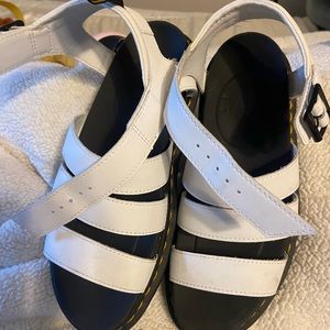 White doc martens sandals